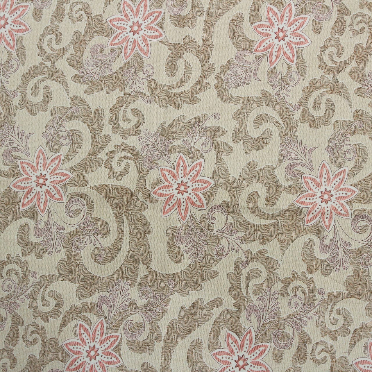 Full View Printed Floral Cotton 144 TC Fitted Bedsheet Design 