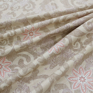 Printed Floral Cotton 144 TC Fitted Bedsheet 