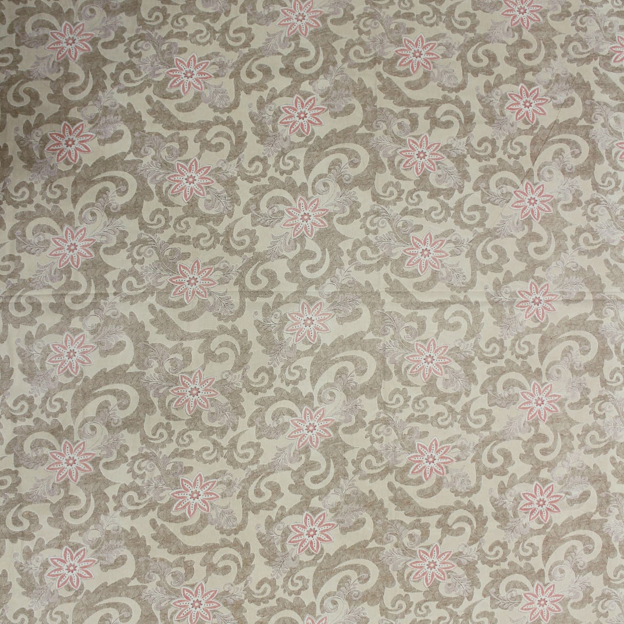 Printed Floral Cotton 144 TC Fitted Bedsheet Design 