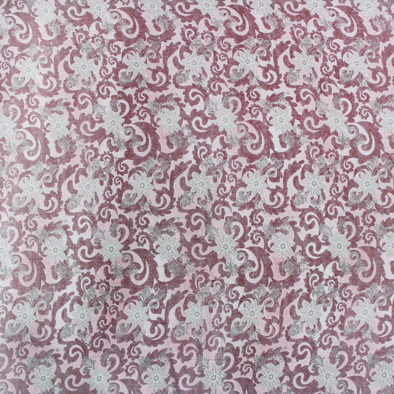 Printed Floral Cotton 144 TC Fitted Bedsheet  Design 