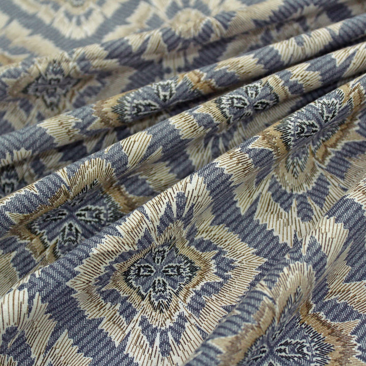 Printed Abstract Cotton 144 TC Fitted Bedsheet 