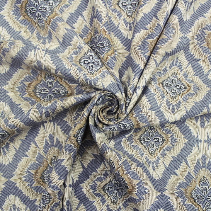 Printed Abstract Cotton 144 TC Fitted Bedsheet 