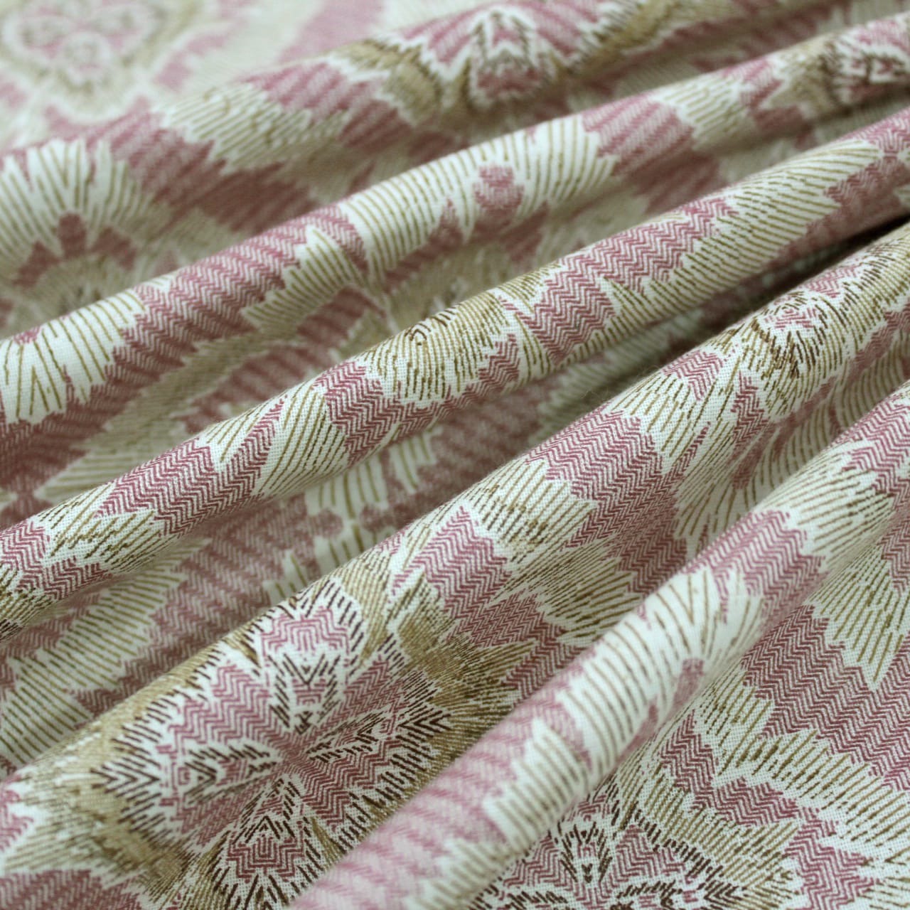 Printed Abstract Cotton 144 TC Fitted Bedsheet 