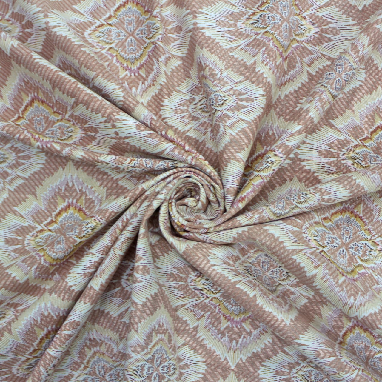 Printed Abstract Cotton 144 TC Fitted Bedsheet 
