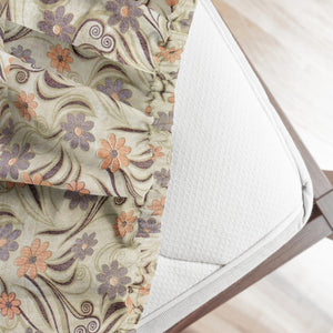 Printed Floral Cotton 144 TC Fitted Bedsheet 