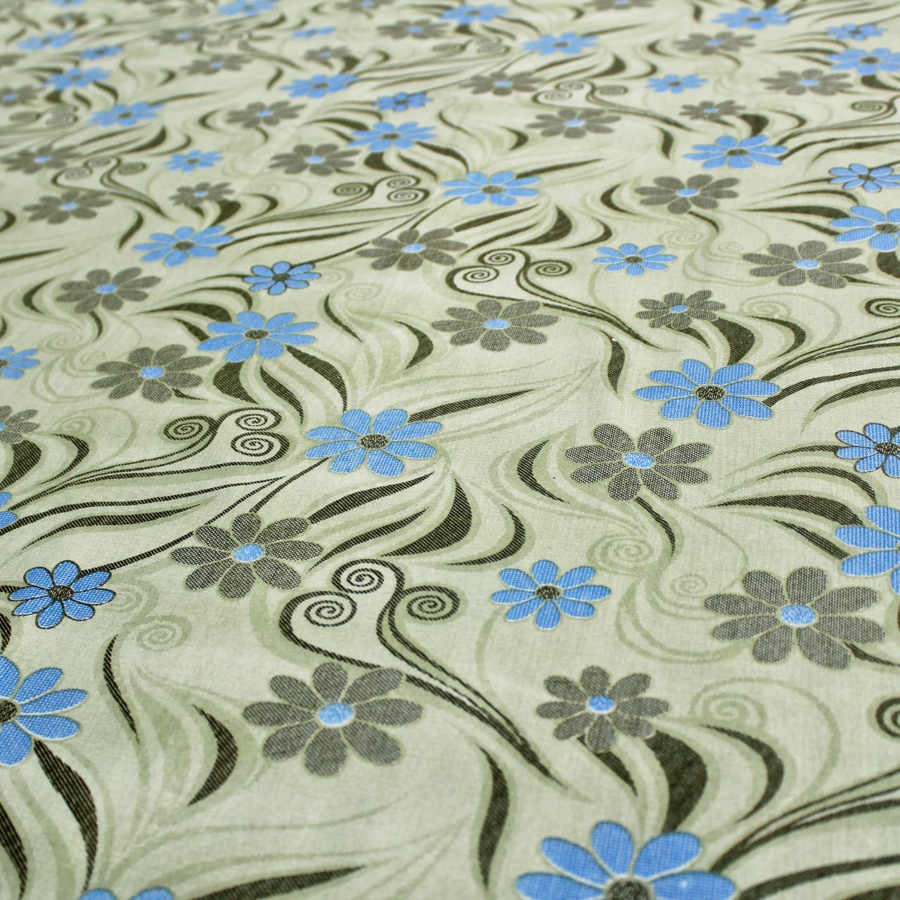 Printed Floral Cotton 144 TC Fitted Bedsheet Design 