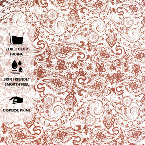 Printed Paisley Cotton 144 TC Fitted Bedsheet Design 