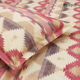 Printed Floral Cotton 144 TC Fitted Bedsheet with Pillow Covers - Magenta
