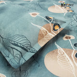 Printed Floral Cotton 144 TC Fitted Bedsheet with Pillow Covers - Blue