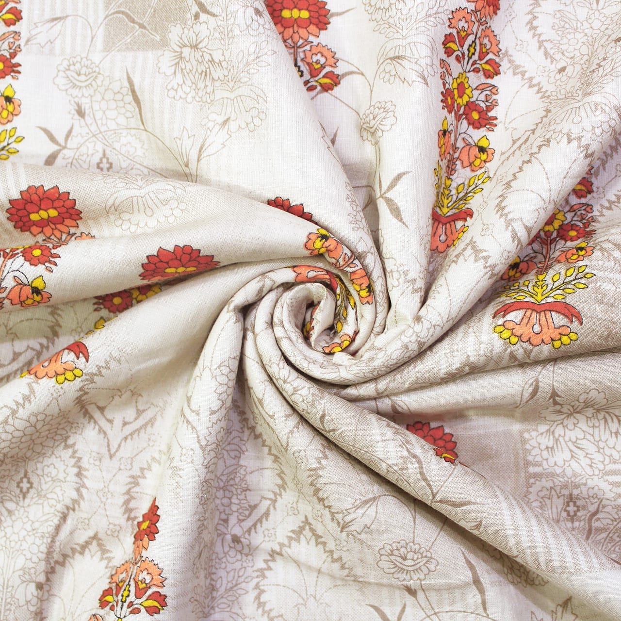 Soft Riva Floral Print Coffee Cotton Dohar Online At Best Prices