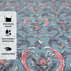 Floral 7D Digital Printed Fitted Bedsheet Design 