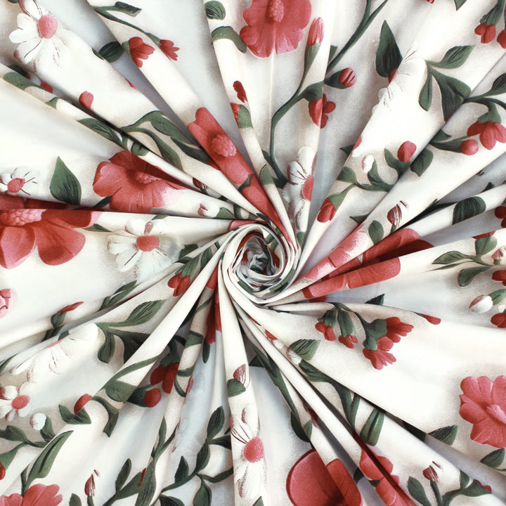 Floral 7D Digital Printed Fitted Bedsheet 