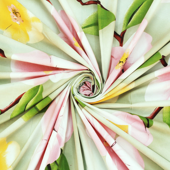 Floral 7D Digital Printed Fitted Bedsheet