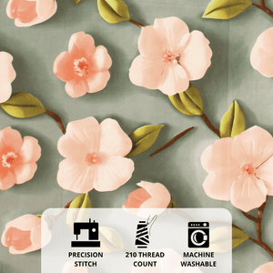 Full View Floral 7D Digital Printed Fitted Bedsheet Design 