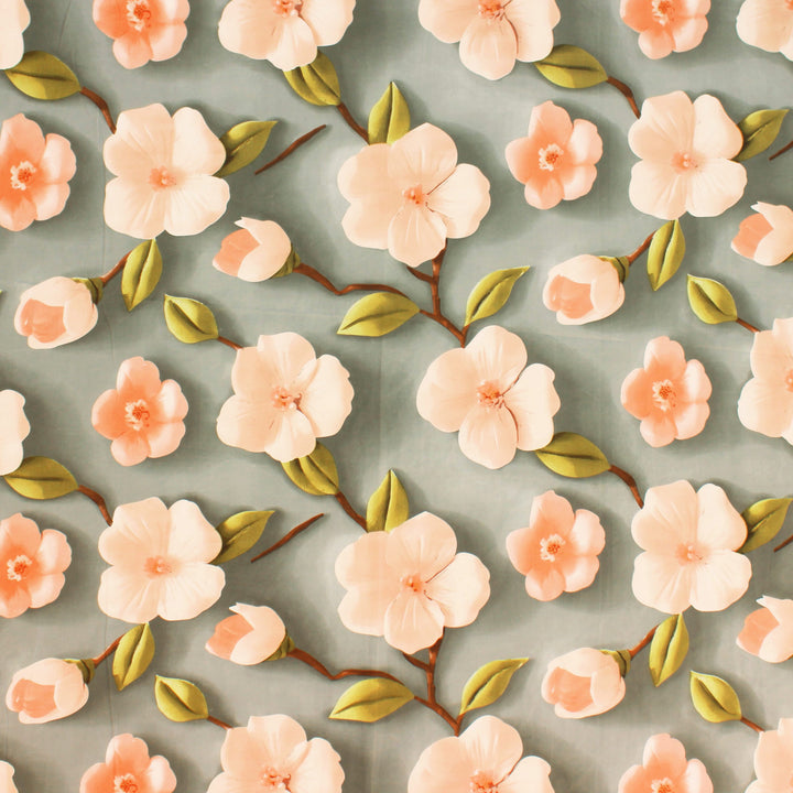 Full View Floral 7D Digital Printed Fitted Bedsheet 