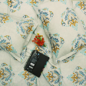 Printed Cotton Flare 144 TC Bedsheet with Pillow Covers