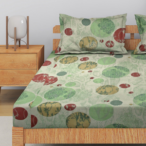 Printed Cotton Flare 144 TC Bedsheet with Pillow Covers
