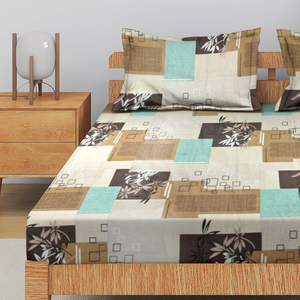 Printed Cotton Flare 144 TC Bedsheet with Pillow Covers
