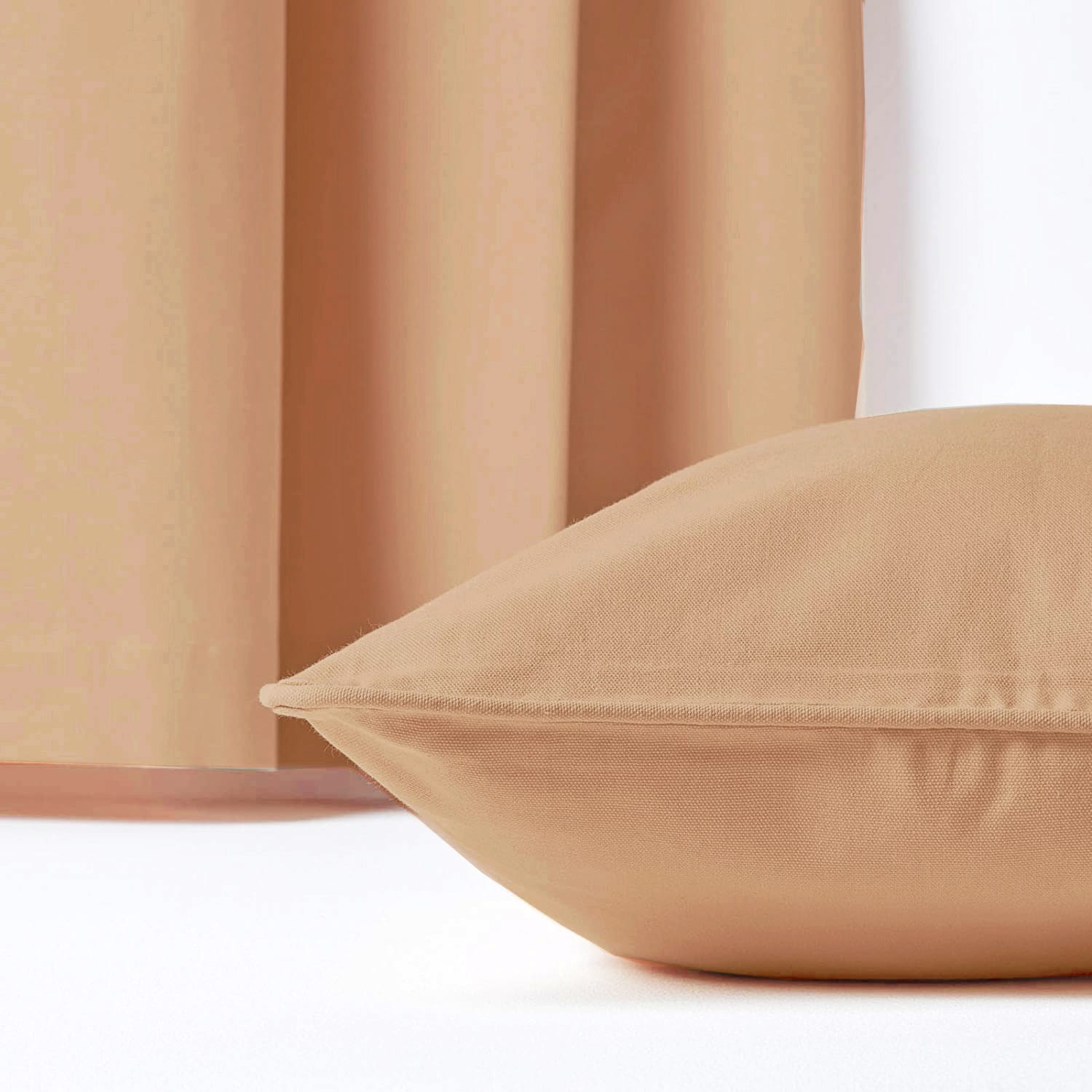 Plain Cotton Decorative Cushion Cover - Camel Brown