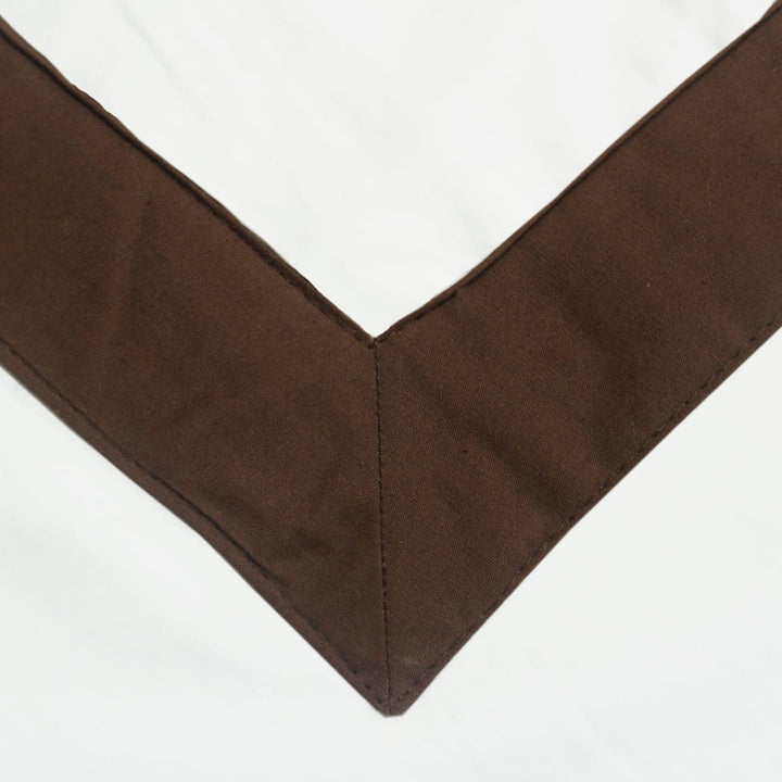 DIVINE 210 TC Cotton Dohar - White/Coffee Brown