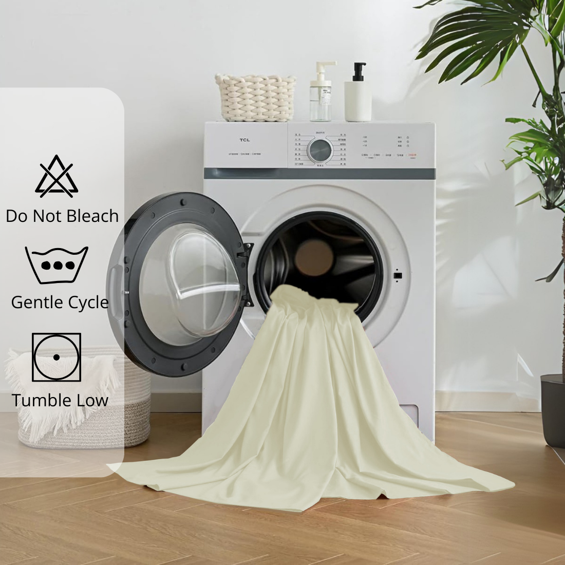 Plain Cotton Satin 400 TC Fitted Bedsheet Machine Washable