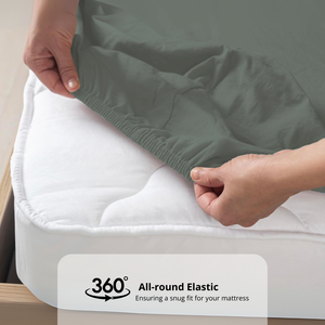 Plain Cotton Satin 400 TC Bedsheet 