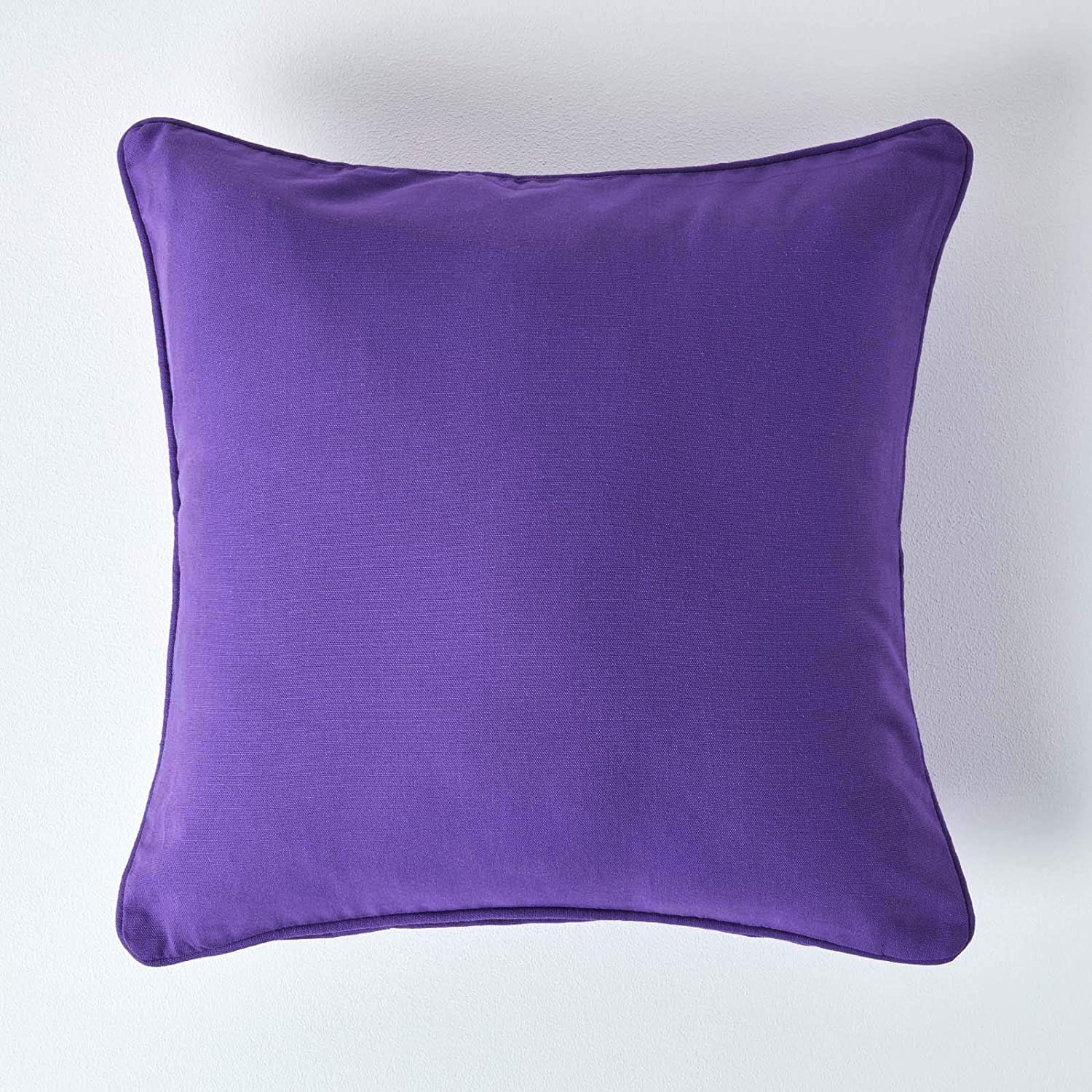 Plain Cotton Decorative Cushion Cover 1 Pc in Dark Purple online at best prices