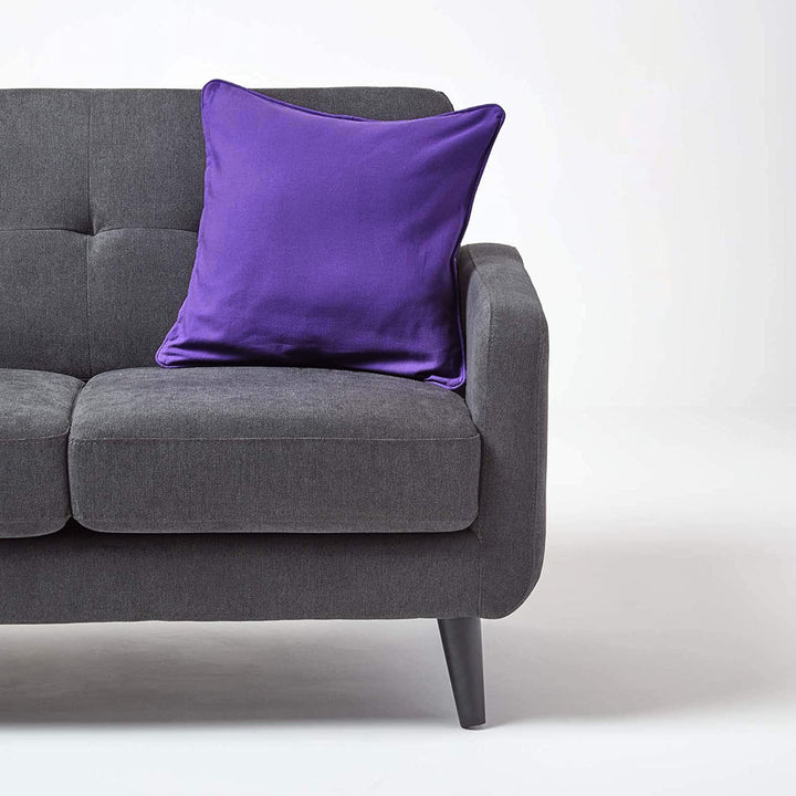 Plain Cotton Decorative Cushion Cover 1 Pc in Dark Purple online at best prices