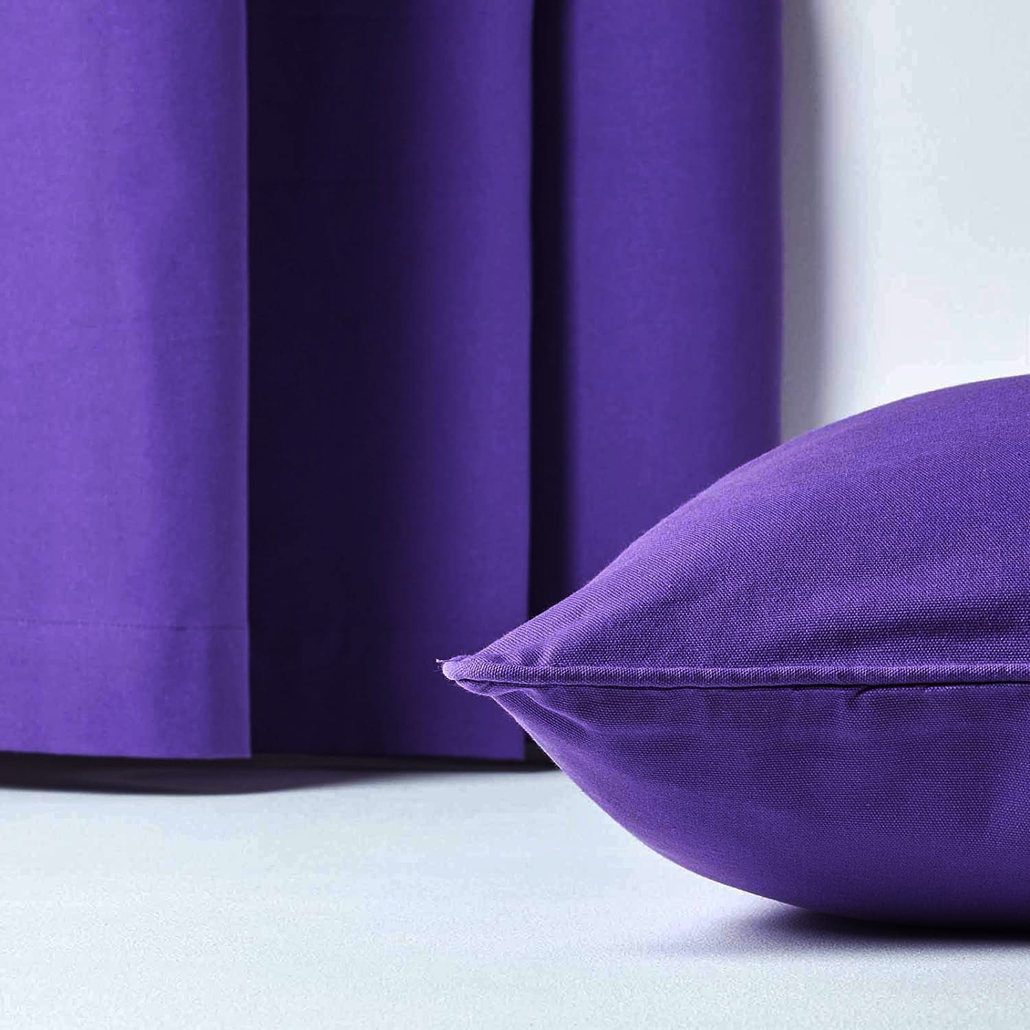 Plain Cotton Decorative Cushion Cover 1 Pc in Dark Purple online at best prices