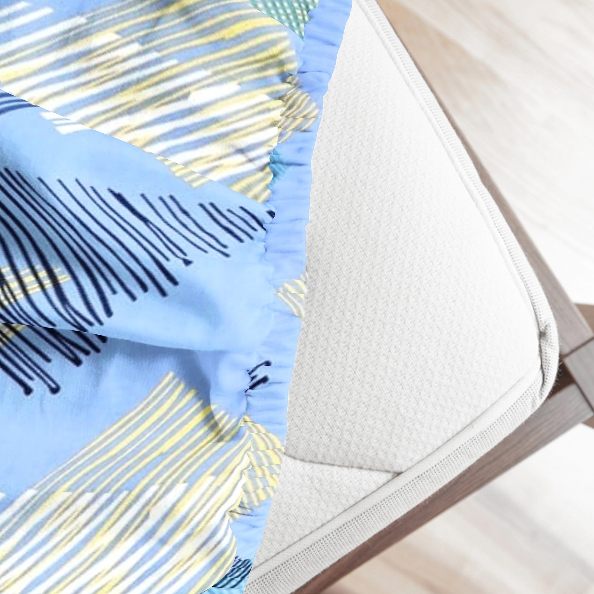 Printed Geometrical Cotton 250 TC Fitted Bedsheet 