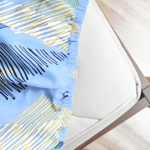 Printed Geometrical Cotton 250 TC Fitted Bedsheet 