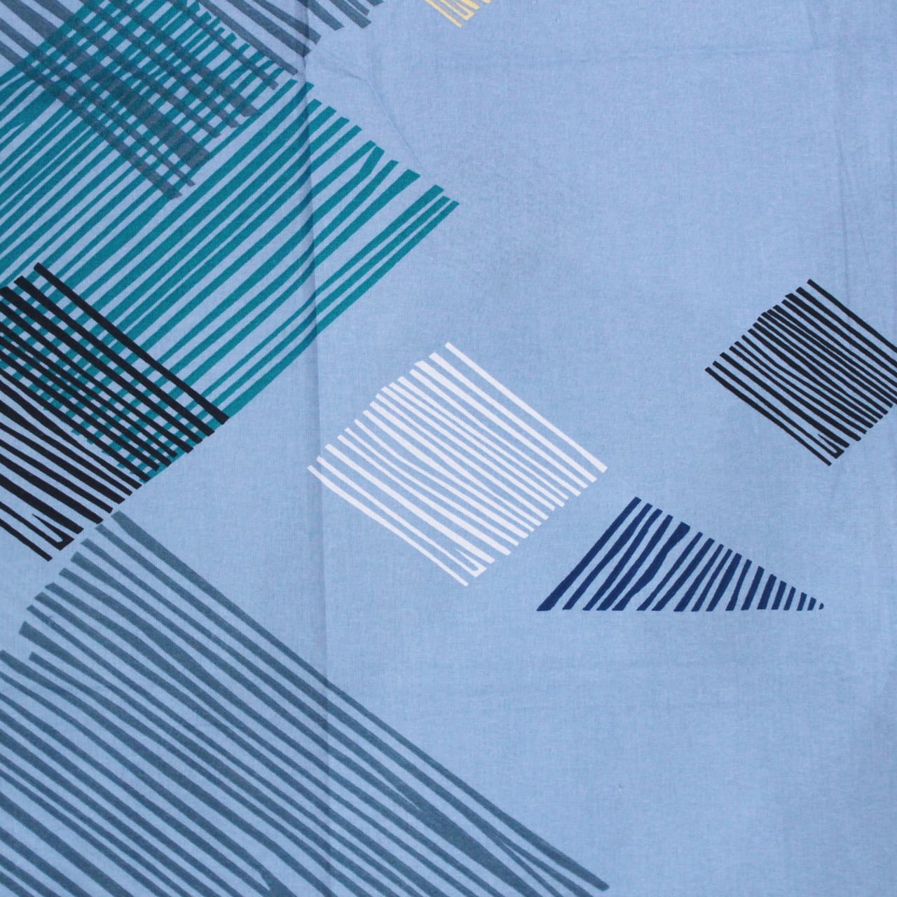 Printed Geometrical Cotton 250 TC Fitted Bedsheet Design 