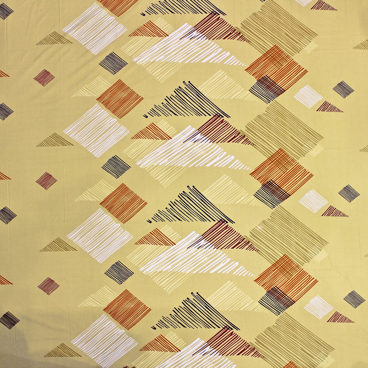 Printed Geometrical Cotton 250 TC Bedsheet Design 