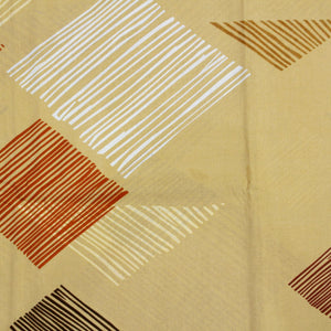 Full view Printed Geometrical Cotton 250 TC Fitted Bedsheet Design 