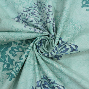Printed Damask Cotton 250 TC Fitted Bedsheet 
