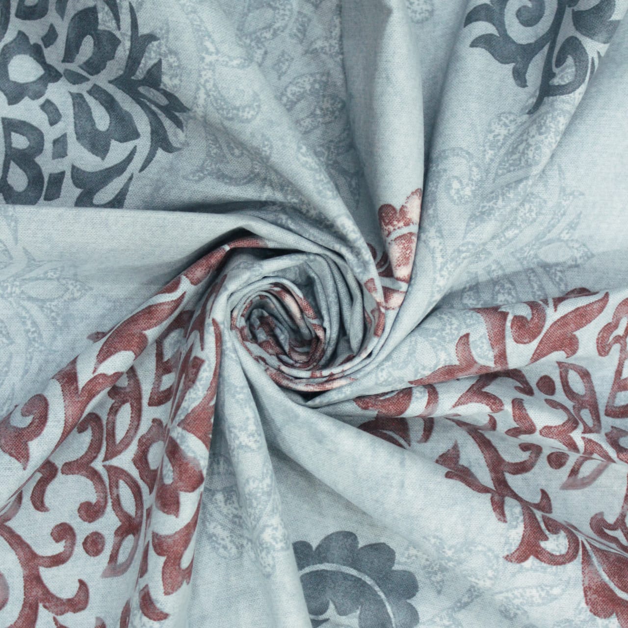 Printed Damask Cotton 250 TC Bedsheet 