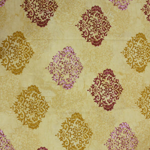 Printed Damask Cotton 250 TC Fitted Bedsheet Design 