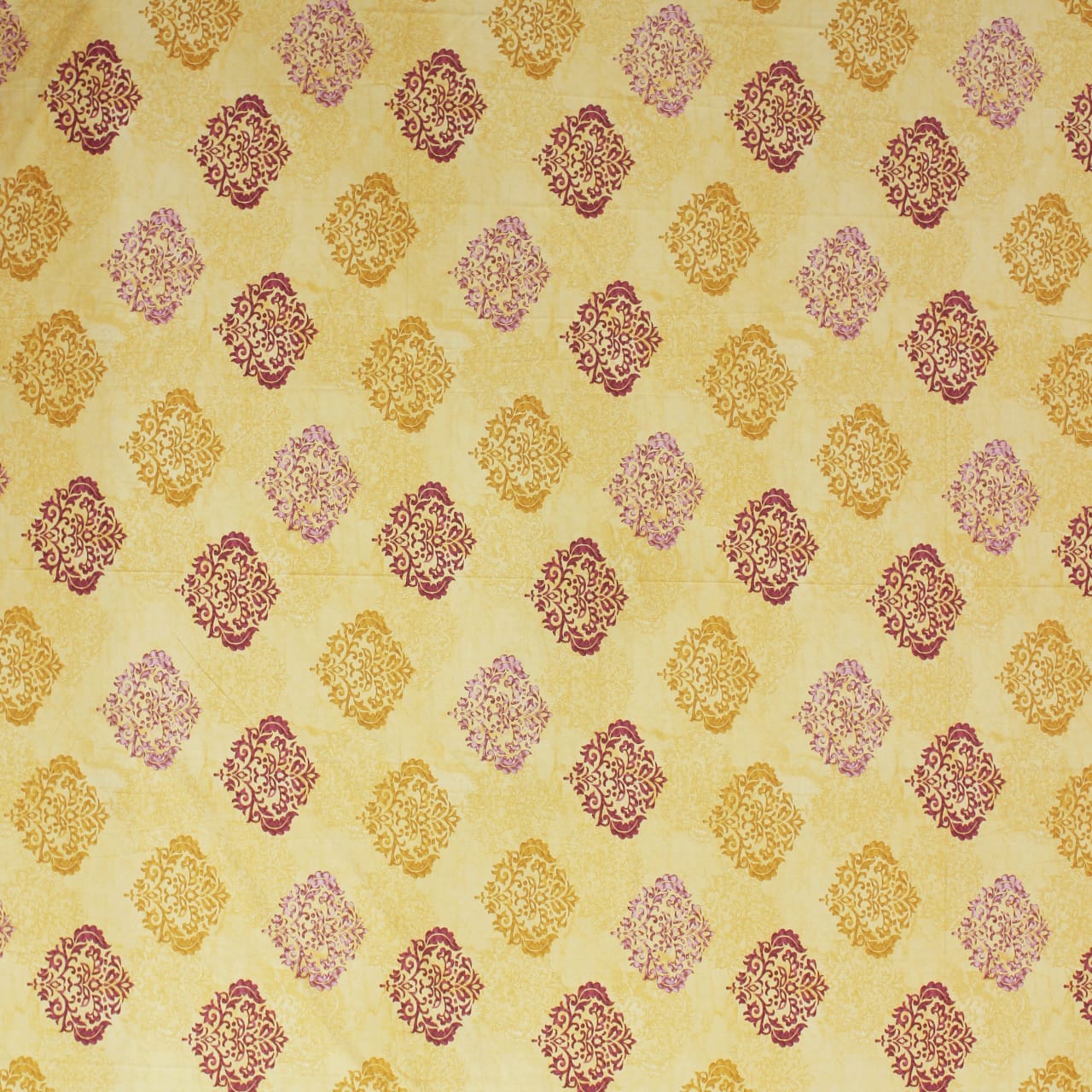 Printed Damask Cotton 250 TC Fitted Bedsheet Design 