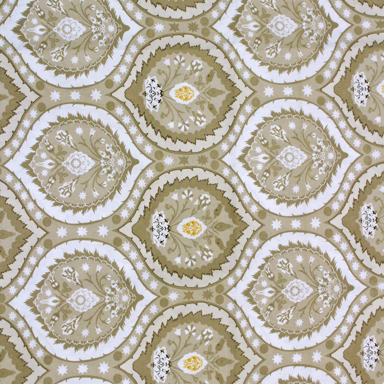 Full View Printed Damask Cotton 250 TC Bedsheet Design 