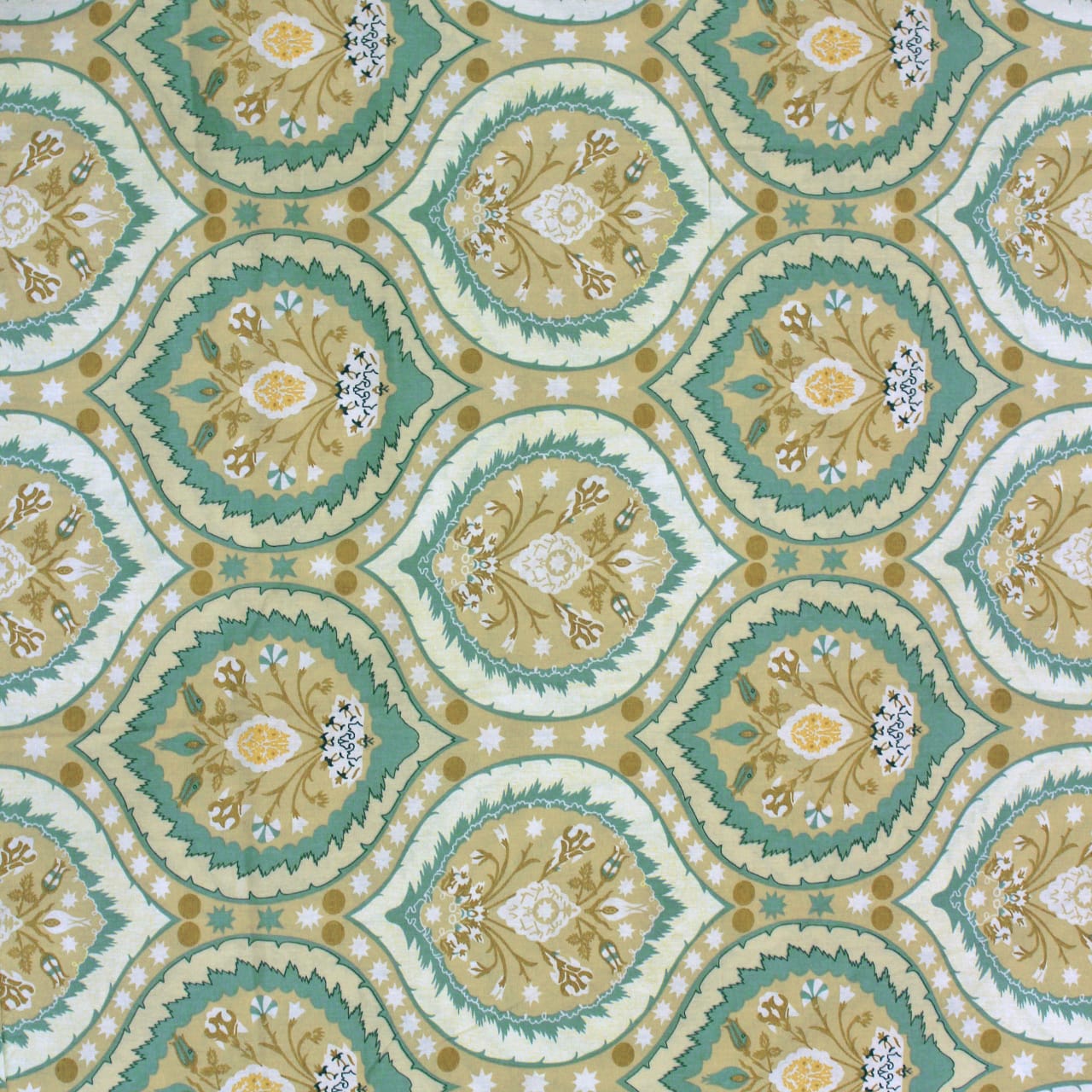 Full View Printed Damask Cotton 250 TC Bedsheet Design 