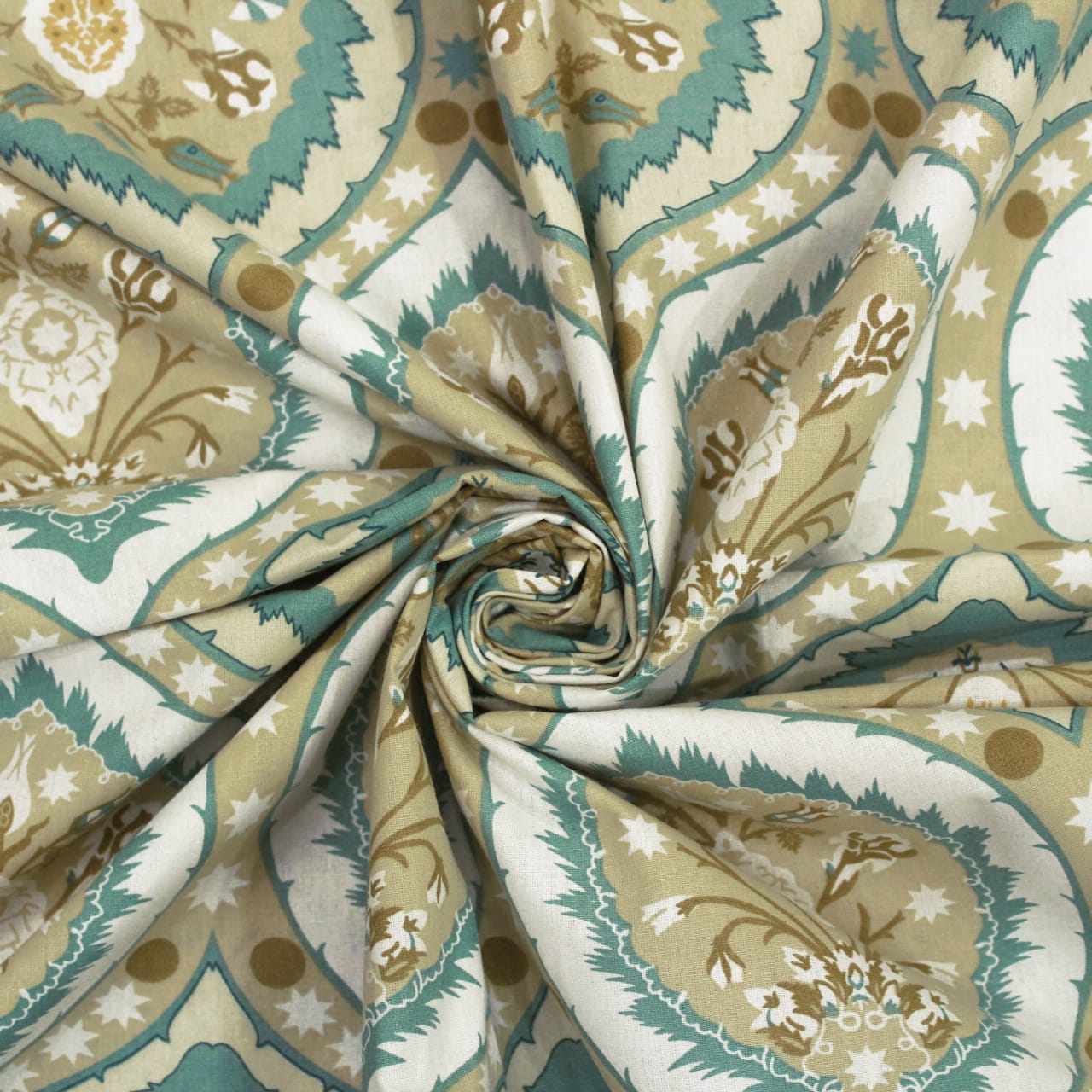 Printed Damask Cotton 250 TC Bedsheet 