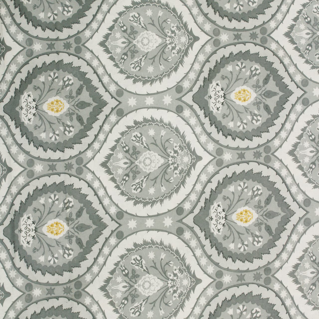 Close up Printed Damask Cotton 250 TC Fitted Bedsheet Design 