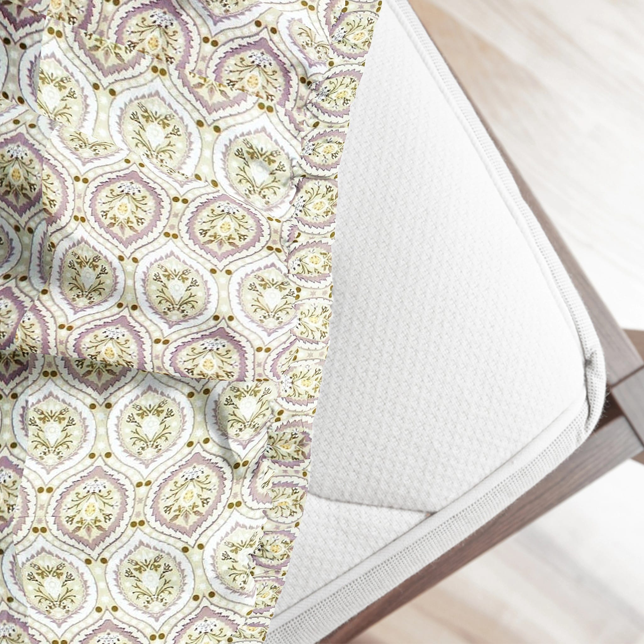 Printed Damask Cotton 250 TC Bedsheet 