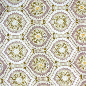 Full View Printed Damask Cotton 250 TC Fitted Bedsheet Design 