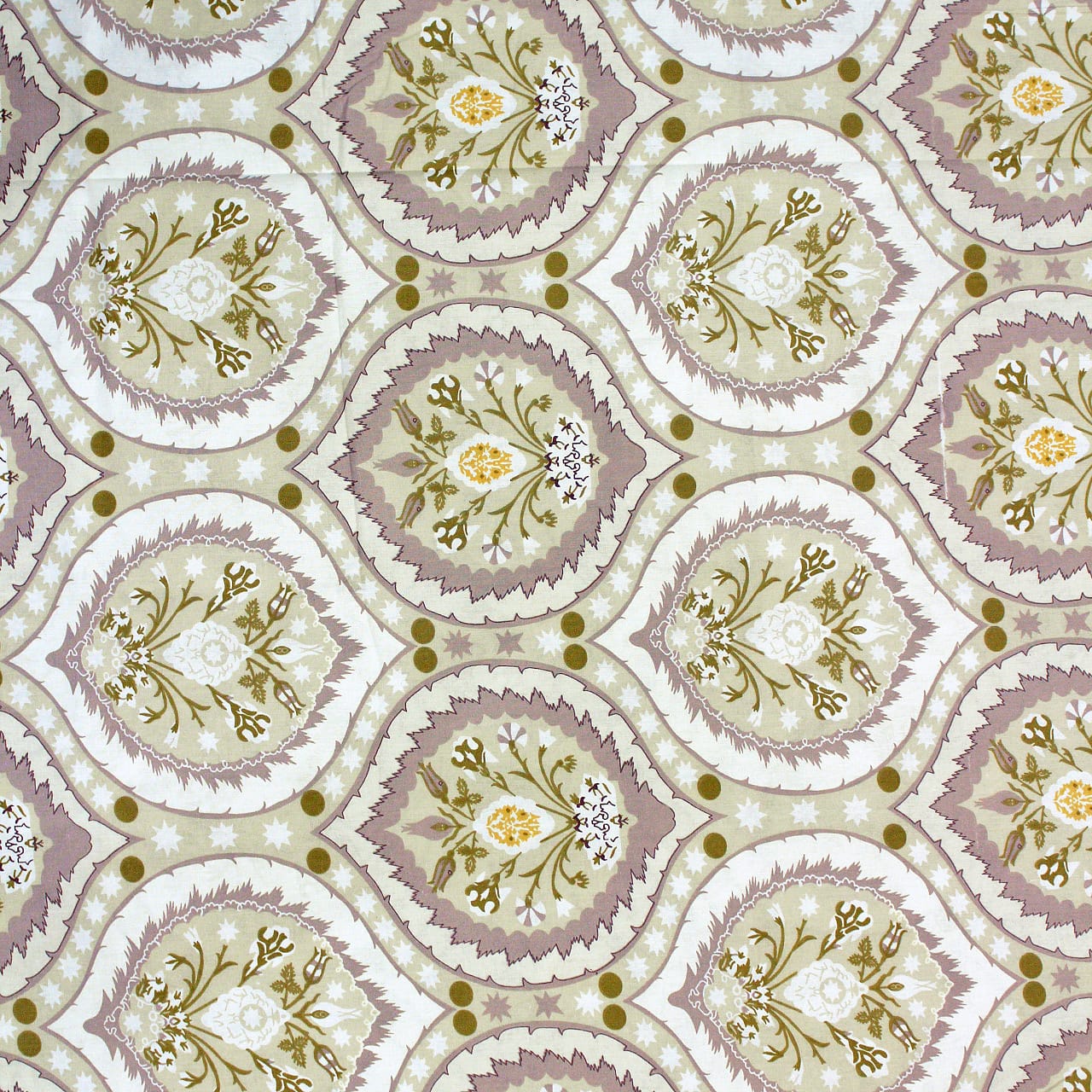 Full View Printed Damask Cotton 250 TC Bedsheet Design 