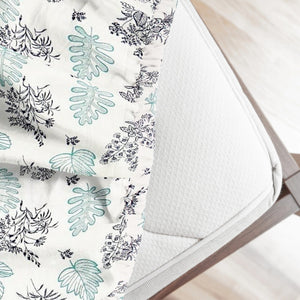 Printed Floral Cotton 250 TC Fitted Bedsheet 