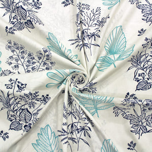 Printed Floral Cotton 250 TC Fitted Bedsheet 