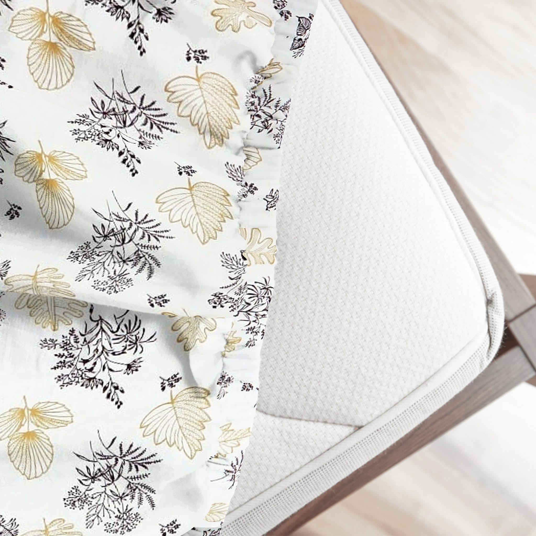 Printed Floral Cotton 250 TC Fitted Bedsheet 