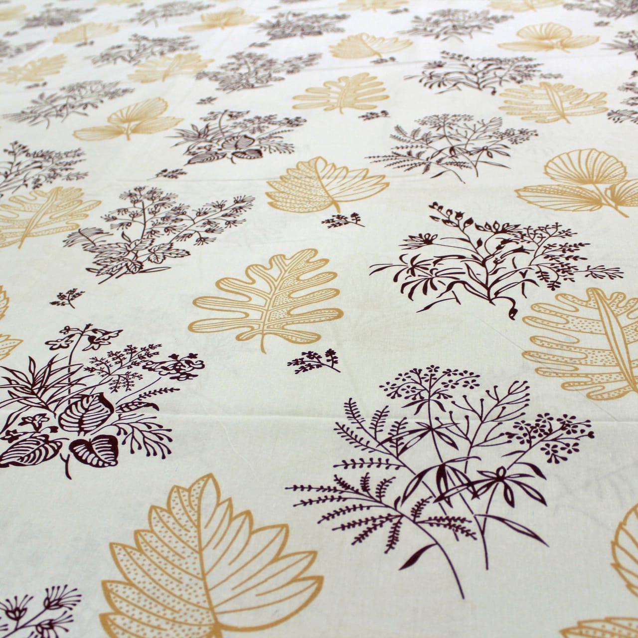 Printed Floral Cotton 250 TC Fitted Bedsheet Design 