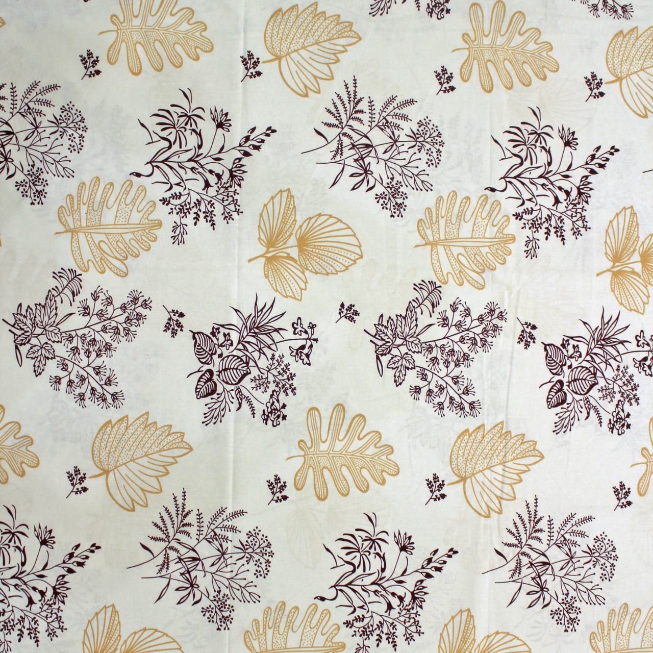 Printed Floral Cotton 250 TC Fitted Bedsheet Design 